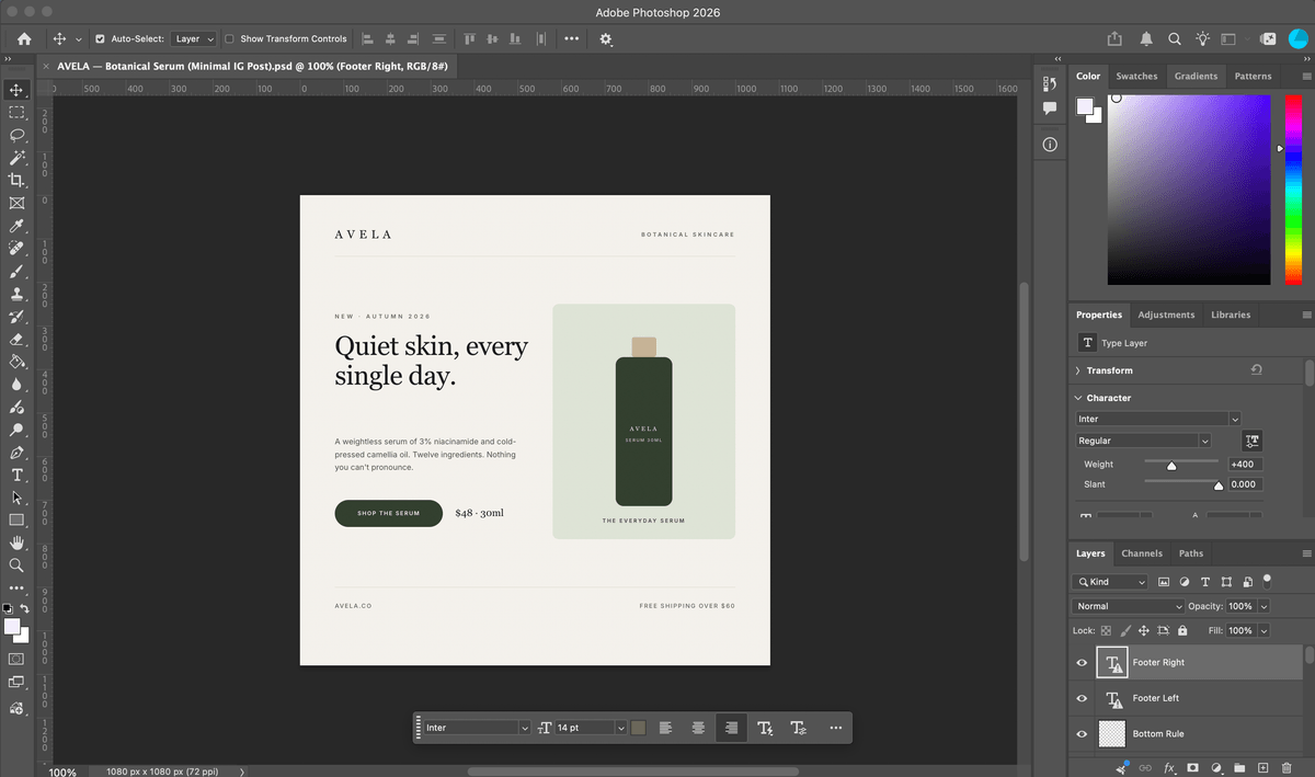 The exported PSD open in Photoshop showing its layer panel