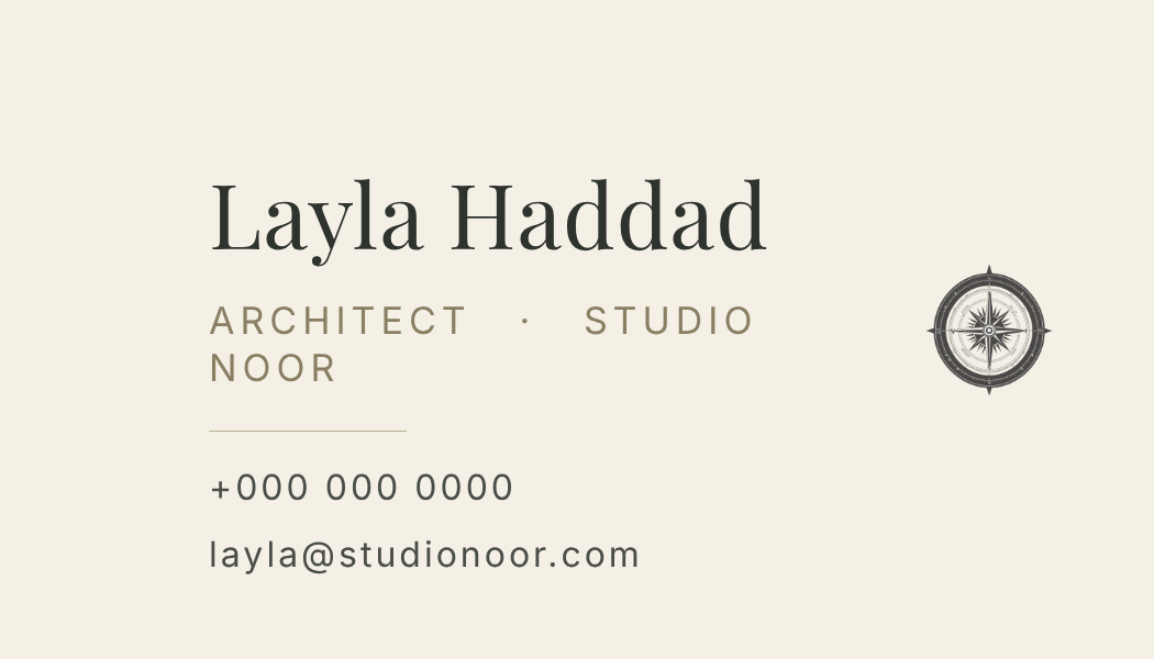 A business card generated by Lawh.ai